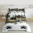 thumbnail image 2 of Manfei Wildlife Bear Print Bedding Comforter Set for Child, Jungle Animal Twin Comforter Sets, Rustic Cabin Reversible Bedding Set, Microfiber Bedroom Decor, 2 Pieces, 2 of 8