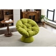 thumbnail image 4 of Papasan Swivel Chair | 360-Degree Swivel for Any Direction Engagement | Olive Green Chenille | Simple Assembly with Stable Base, 4 of 6