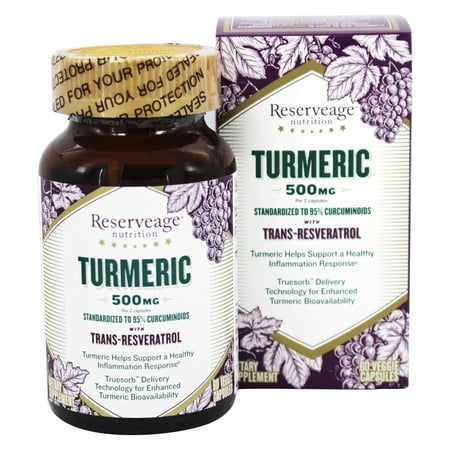 Best Reserveage Nutrition - Turmeric with Resveratrol 500 mg. - 60 Vegetarian Capsules deal Best Reserveage Nutrition - Turmeric with Resveratrol 500 mg. - 60 Vegetarian Capsules deal