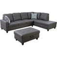 thumbnail image 2 of Lifestyle Furniture Biscuits Right-Facing Sectional & Ottoman in Raining Gray, 2 of 11