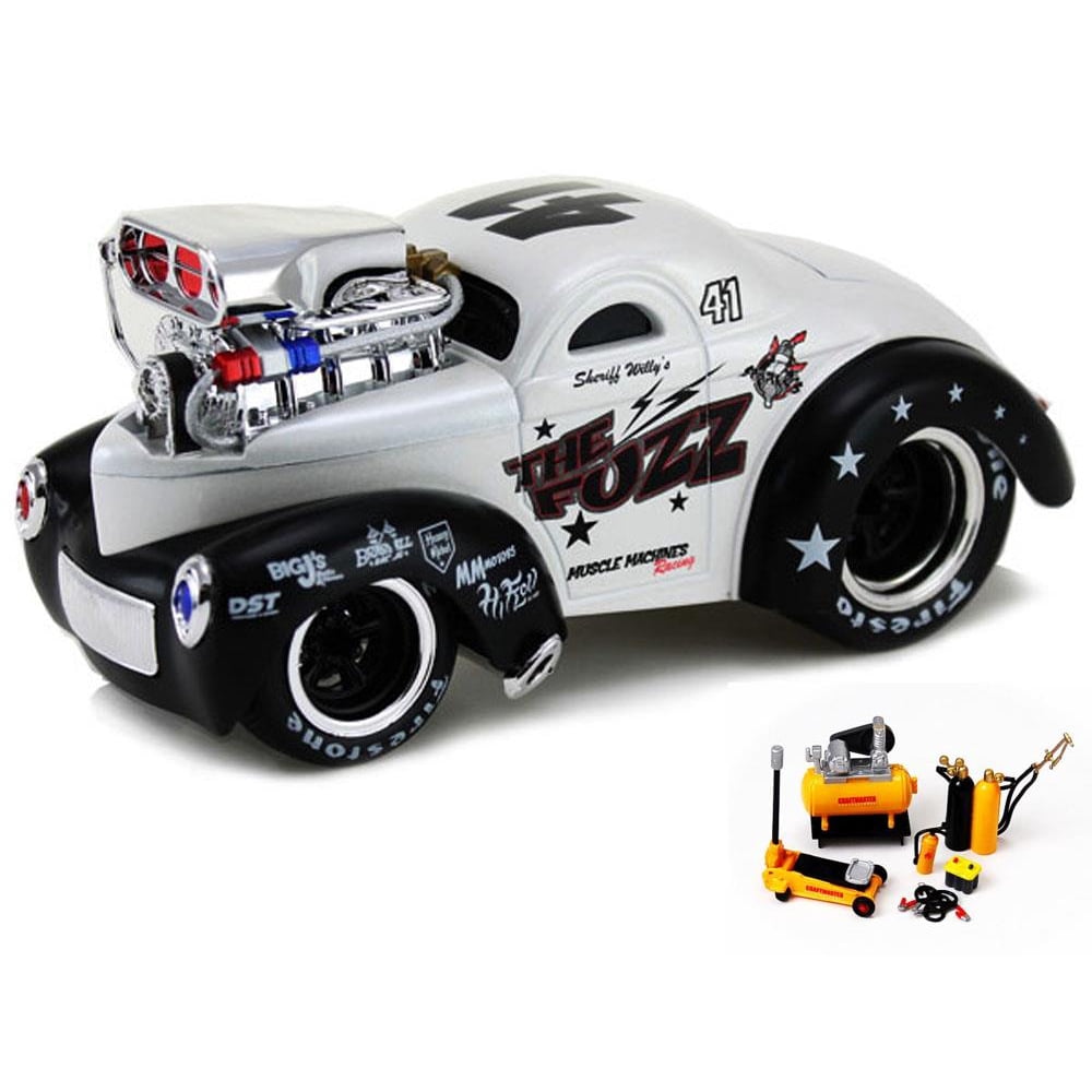 Diecast Car & Mechanic Set Package 1941 Willys 41 w/ Engine Blower