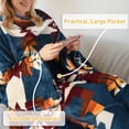 thumbnail image 3 of Catalonia Wearable TV Blanket with Sleeves Arms & Feet pockets for Adult Micro Plush Fleece Large Wrap Throw Robe, 75" x 53", 3 of 8