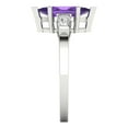 thumbnail image 3 of 2 ct Marquise Cut Natural Amethyst Three-Stone Engagement Ring for Women in 18K White Gold, 3 of 5