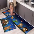 thumbnail image 3 of Alfombra de cocina duradera y resistente a la suciedad, alfombra para puerta de baño, alfombra para ducha, alfombra para pies, alfombra suave antideslizante con dibujos animados, 3 of 5