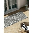 thumbnail image 3 of Unique Loom Outdoor Modern Collection Area Rug - Maze (2' x 8' Runner Black and White), 3 of 10