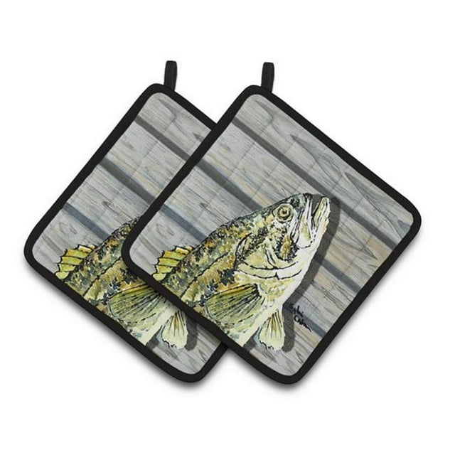 Paire de Porte-Pots de Poisson-Basse Petite Bouche&44; 7,5 x 3 x 7,5 Po.