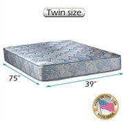 Chiro Premier Gentle Firm Orthopedic (Blue Color) Twin Size Mattress Only (39"x75"x9") - Fully Assembled, Good for your back, Superior Quality, Long Lasting and 2 Sided by Dream Solutions USA
