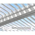 thumbnail image 4 of PURPLE LEAF Outdoor Louvered Pergola 12' x 24' White Aluminum Pavilion Modern Shade Structure with 2 Independently Adjustable Weatherproof Hardtop for Patio & Garden, 4 of 7