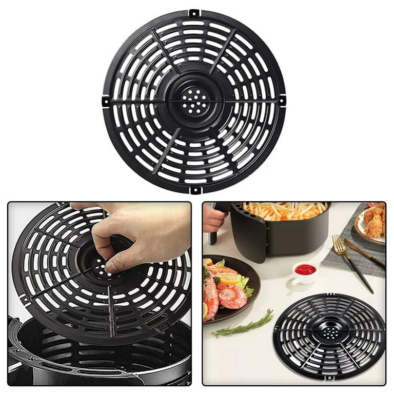 Air Fryer Replacement Grill Pan, Airfryers Crisper Plate, Easy to Clean,  Cooking Air Fryer Replacement Parts Air Fryer Grill Plate Nonstick Style C  