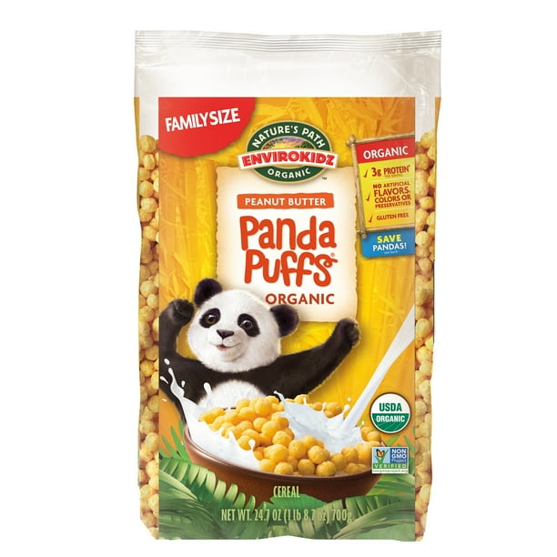 Nature's Path EnviroKidz Panda Puffs Organic Breakfast Cereal, Peanut