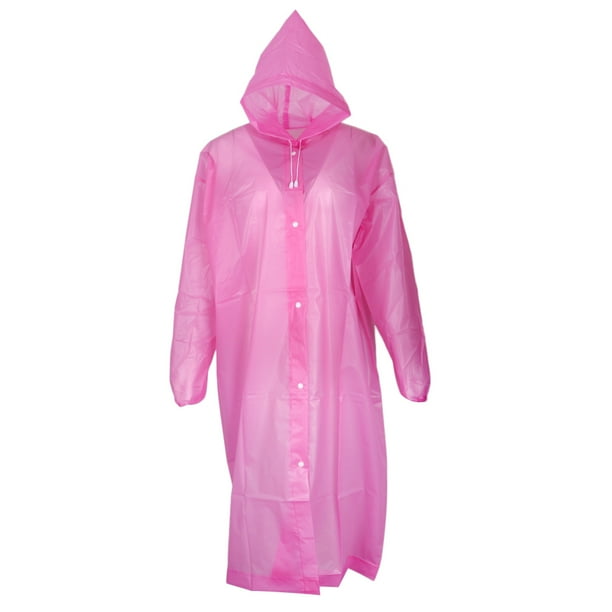 Impermeabilizante Capucha De Lluvia Poncho Impermeable Portátil Para Viajes Con Cordón rosado kusrkot Impermeable impermeable para adultos