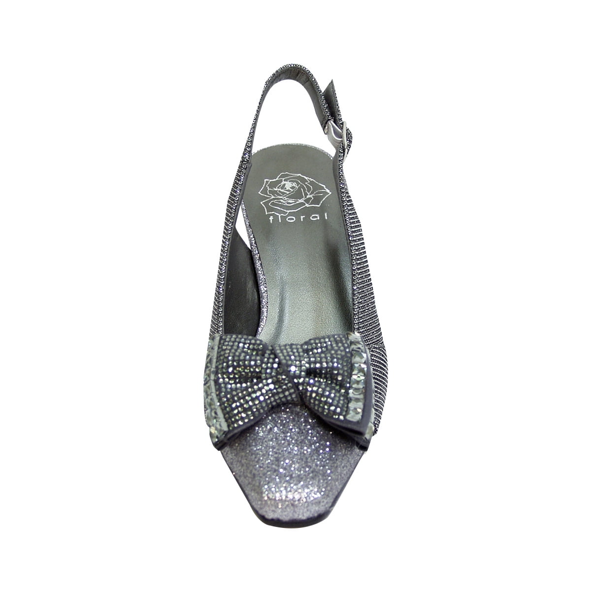 Floral Women's Megan Extra Wide Width Glitter Bow Slingback