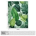 thumbnail image 4 of ARISTURING  Leaf Blanket, Green Leaf Blanket Throw, Soft Lightweight Monstera Palm Tropical Leaf Flannel Blanket, Green White Forest Jungle Plant Cozy Plush for Adult Teens, Sofa Bed Office, 4 of 6