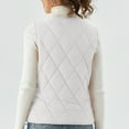 thumbnail image 5 of Women's Fleece Lined Sleeveless Vest Jacket, Stand Collar, White, Size XL, 5 of 5