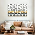 thumbnail image 2 of Elephant Stock Triangle Geometric Patterns Wall Art - Horizontal Multi Panel Canvas - Living Room Wall Decor - Abstract Multi Panel - White And Gray Decor - 57" x 36", 2 of 8