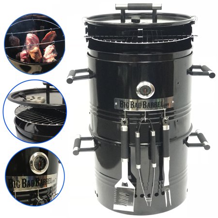 Big Bad Barrel BBQ Smoker Grill 5 in 1 Barrel can be used