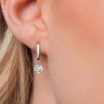 thumbnail image 3 of Gem Stone King 925 Sterling Silver Green Prasiolite Dangle Earrings for Women | 1.60 Cttw | Gemstone Birthstone | Round 6MM, 3 of 6