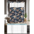 thumbnail image 6 of No Hook Cloth Fabric Shower Curtain with Snap in Liner, Blue Cowboy Waterproof Shower Curtains Set with See Through Top Window, Country Western Vintage Bath Curtains Shower 36"x72", 6 of 6