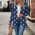 thumbnail image 6 of Women's Casual Solid Color Loose Long Sleeve Cardigan Coat Sweater Tops Warm Knit Outerwear Fall Fashion Gift | CSEONE,Blue XL, 6 of 9