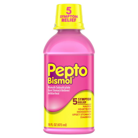 Pepto Bismol Liquid for Nausea, Heartburn, Indigestion, Upset Stomach, and Diarrhea Relief, Original Flavor 16