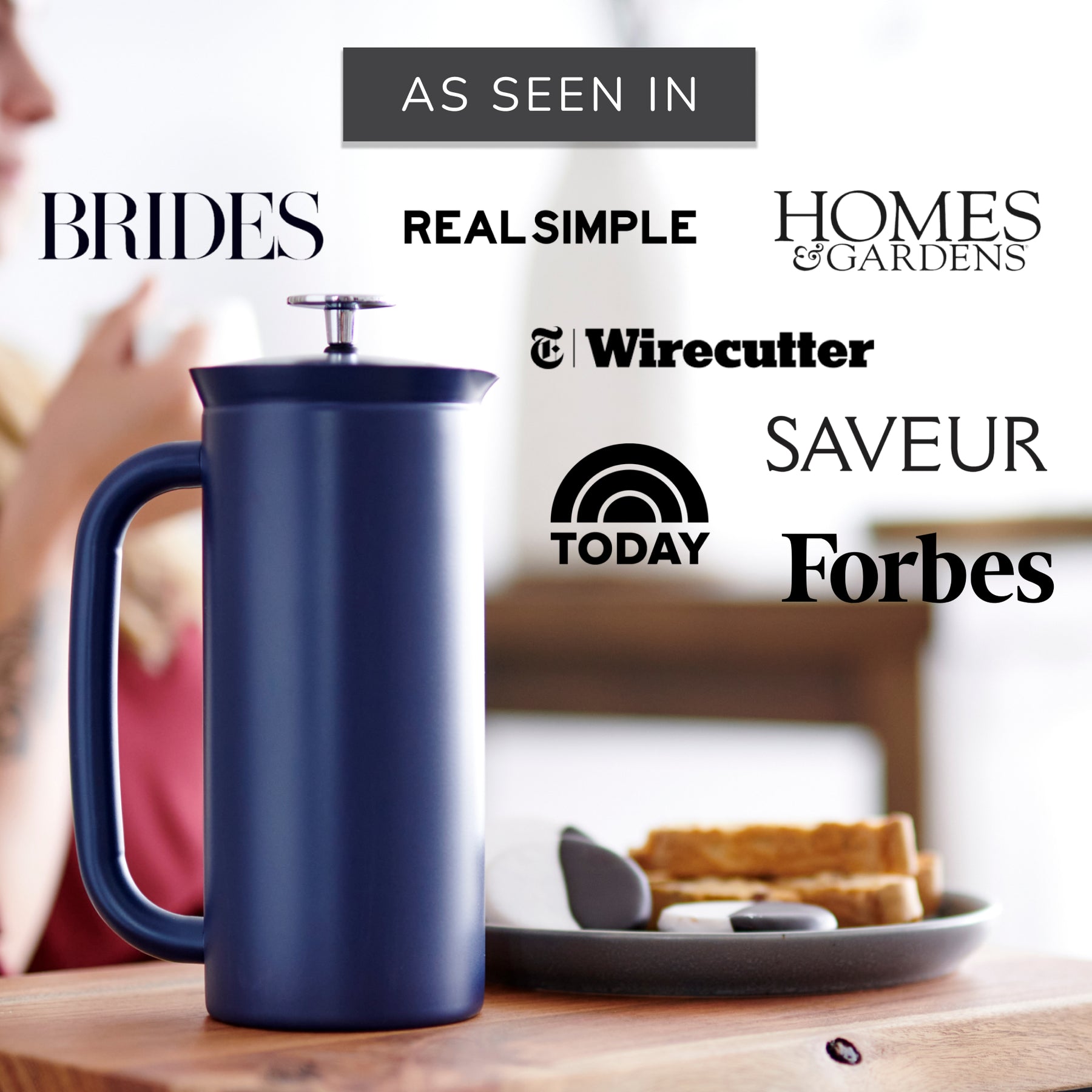 ESPRO P7 32-Oz. French Press Coffee Maker, Aegean Blue