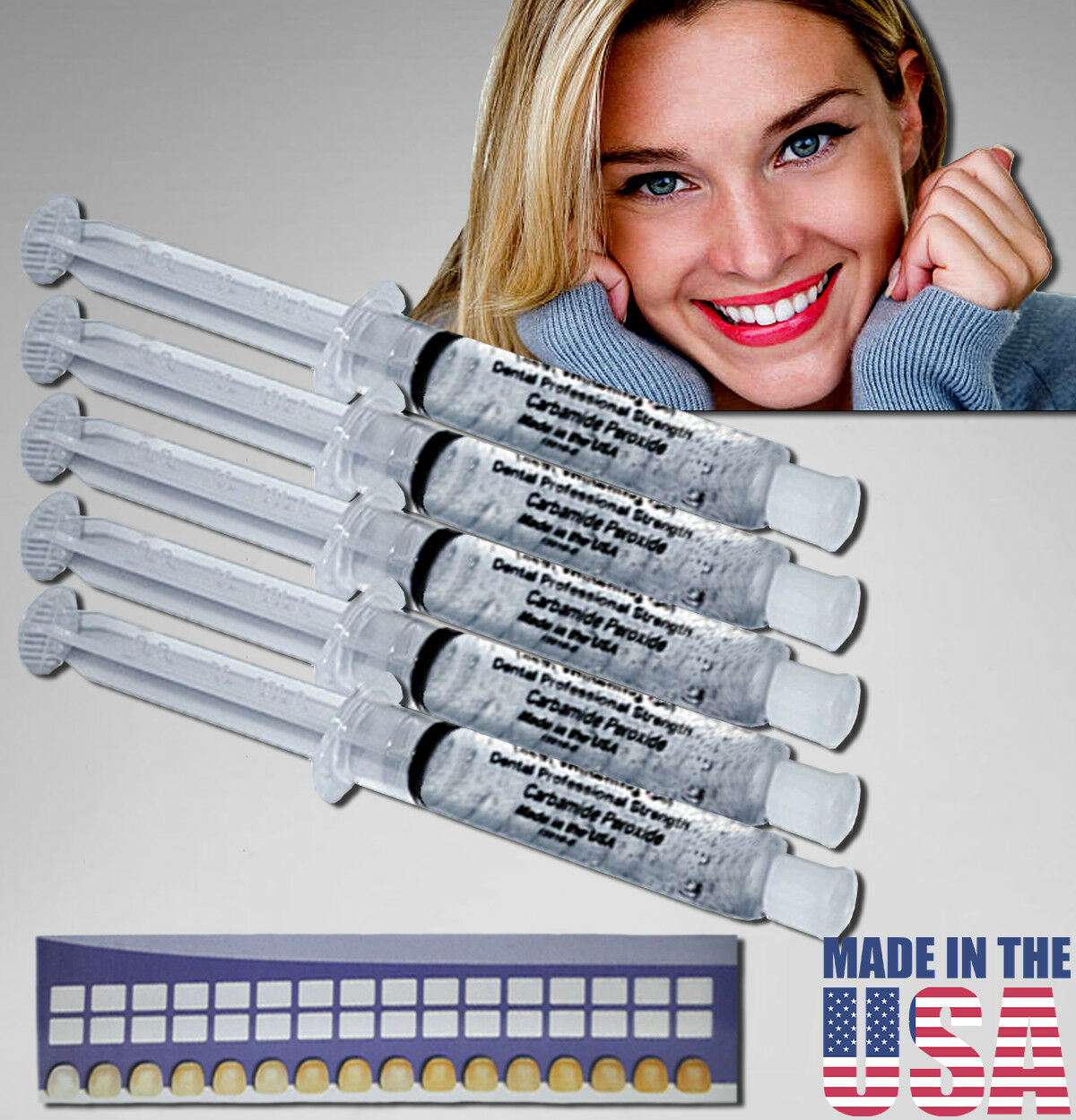 5 Syringes 22% 10 ml Tooth Teeth Whitening Whitener Gel ...