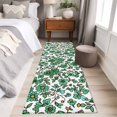 thumbnail image 5 of Sage Green Floral Washable Runner Rugs 2'x6', Botanical Farmhouse Nature Low Pile Throw Entryway Rug Non-Slip Sturdy Edge Binding Carpet for Indoor Bedside Entrance Bedside, 5 of 9