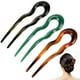 thumbnail image 3 of 3 piezas Pon francés Elegante cabello horquillas decorativas en forma de u para bollos, 3 of 5