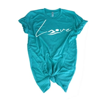 SwimmingTee Shirt - LOVE Swimming - Teen girls gift t-shirt for swimmers