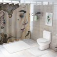 thumbnail image 7 of Orinice Ellen Gallagher Bathroom Decor Set with Hooks, Colorful Luxurious Graphic Print Polyester Fabric Fashion Shower Curtain, 100% Waterproof, Easy Installation, Machine Washable 69x72, 7 of 7