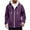 Purple, variant on gbyLJF Men's Full Zip Fleece Jacket Fleece-Lined Open Front Hoodie Winter Thick Warm Athletic Sweatshirt Coats With Pocket