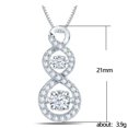 thumbnail image 2 of Collar hueco con forma de ocho, colgante sencillo con personalidad JM, 2 of 2