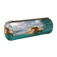 thumbnail image 1 of Disketp Underwater Swimming Duck Estuche Organizador de Lápices de Cuero, Estuche de Oficina con Cremallera para Bolígrafo y Lápiz, 1 of 6