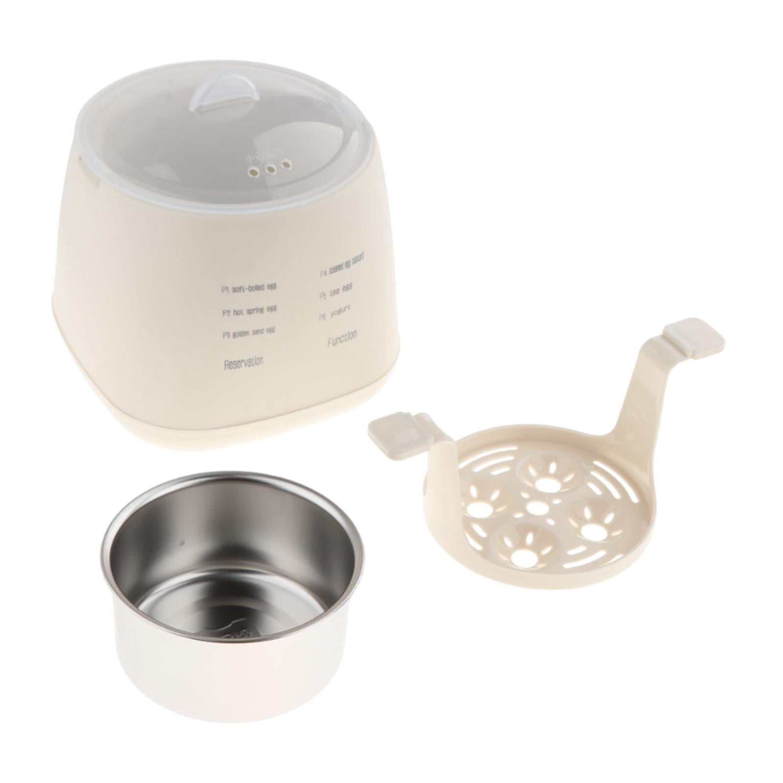 Fiocias Fast Egg Cooker Kitchen Utensil Smart Transparent Window Auto Shut Off Easy to rack with bowl