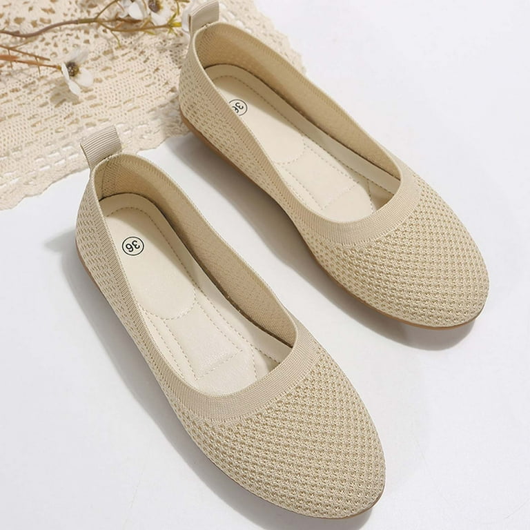 Women s Flats Shoes Comfortable Mesh Round Toe Slip On Dress Shoes