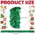 thumbnail image 5 of JIAYUEZHAO 49.2ft Christmas Green Tinsel Garland Xmas Tree Decorations for Christmas Party Supplies Indoor and Outdoor Decor, 3.5 inch Wide (Green), 5 of 9