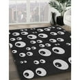 thumbnail image 2 of Ahgly Company Indoor Square Patterned Night Black Area Rugs, 4' Square, 2 of 6