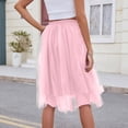 thumbnail image 6 of BRDFRL Women A-Line Tulle Skirt Tutu Knee Length Light pink XL, 6 of 6