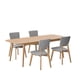 thumbnail image 1 of Juego de Comedor Extensible de Madera con 4 Sillas para 4 Personas, Mesa y Sillas para Comedor y Cocina, Midtown Concept Rio, Roble y Gris Claro, 1 of 5