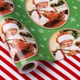 thumbnail image 2 of Rollo de papel de regalo RUSPEPA, 43 cm x 10 m, diseño vintage de Papá Noel, 2 of 7