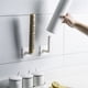 thumbnail image 5 of Organizador de estanterías de pared autoadhesivo | Rack de almacenamiento sin perforador | Material ABS | Soporte para cocina y baño | Pack de 2 | Adhesivo fuerte | 11,6x7x2cm | Diseño extraíble sin, 5 of 9