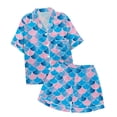 thumbnail image 4 of Luvoko Ensemble de Pyjama à Manches Courtes Imprimé Mode pour Tout-Petits, Robe de Bébé Sans Pieds pour Garçons et Filles, 4 of 4