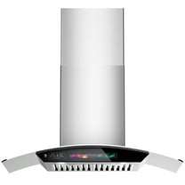 BRANO 30 inch Wall Mount Range Hood 900 CFM, Voice/Gesture/Touch Control, Stainless Steel Kitchen Hood Vent with 4 Speed Exhaust Fan, Adjustable Lights, Memory Mode