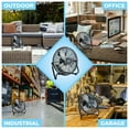 thumbnail image 5 of Comfort Zone 9" Cradle Floor Fan, 3 Speed, Electric, 180 Degree Adjustable Tilt, All Metal, Carry Handle, Rubber Feet, Table Fan, Airflow 12.57 ft/sec, Ideal for Home, Bedroom & Office, CZHV9B, 5 of 7