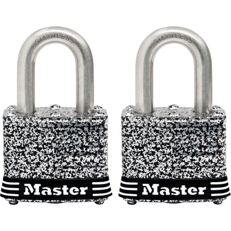 Master Lock Weather Coated Laminated Steel Keyed Padlock - Pack of 6