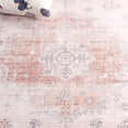 thumbnail image 6 of SAFAVIEH Arizona Tayler Medallion Polyester Machine Washable Area Rug, Beige/Rust, 6' x 6' Round, 6 of 10