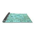 thumbnail image 2 of Ahgly Company Indoor Square Oriental Light Blue Traditional Area Rugs, 6' Square, 2 of 4