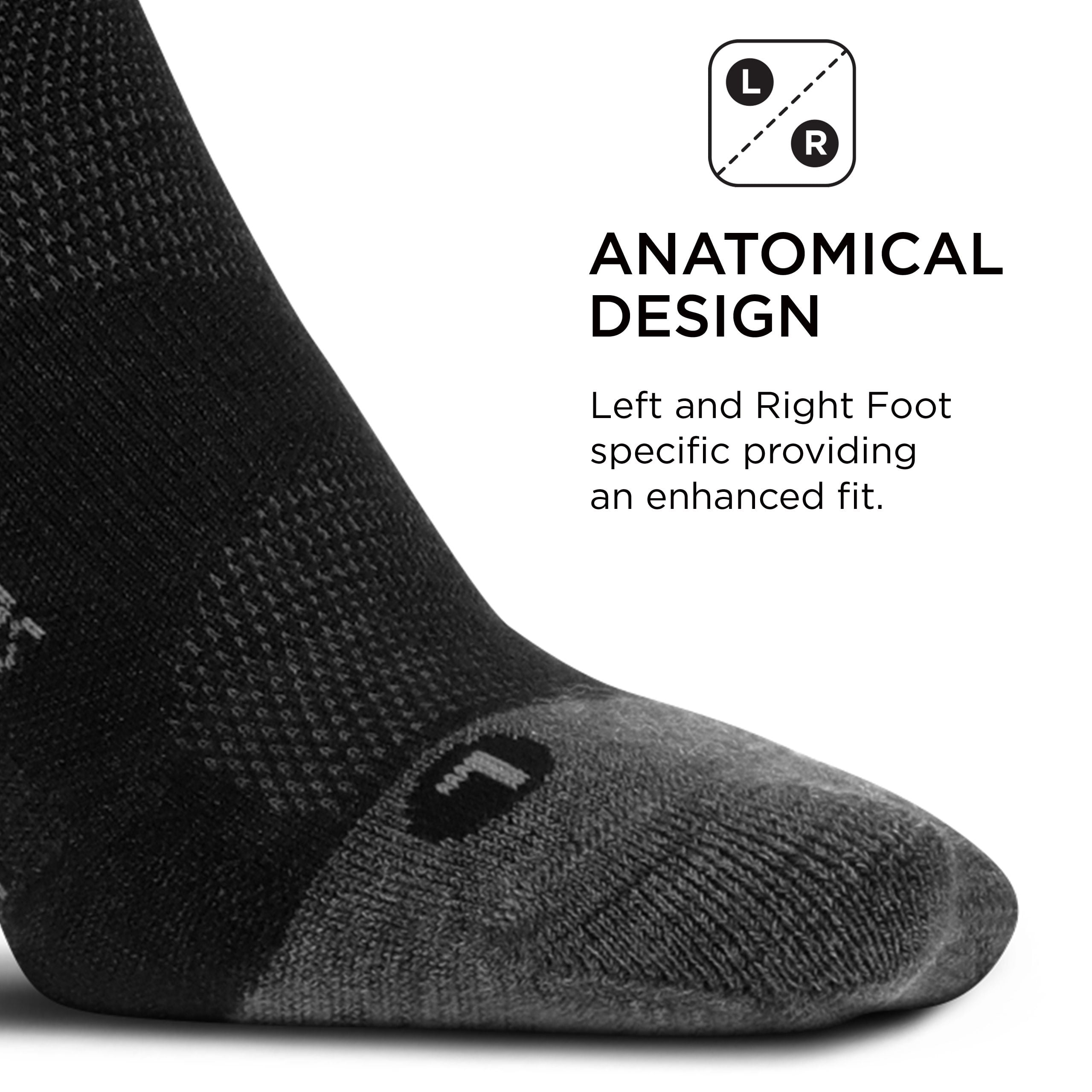 Feetures Merino 10 Ultra Light Cushion No Show Tab Ankle Socks - Wool Socks for Women & Men - Old Charcoal, XL (1 Pair)