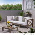 thumbnail image 3 of Noble House Brava Outdoor Modular Sofa and Coffee Table Set Cushions Gray/White, 3 of 9