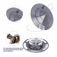 thumbnail image 3 of Wild Bird Feeder, Outside Squirrel Proof Hanging Feeder with Round Shaped Roof Grey, 3 of 8